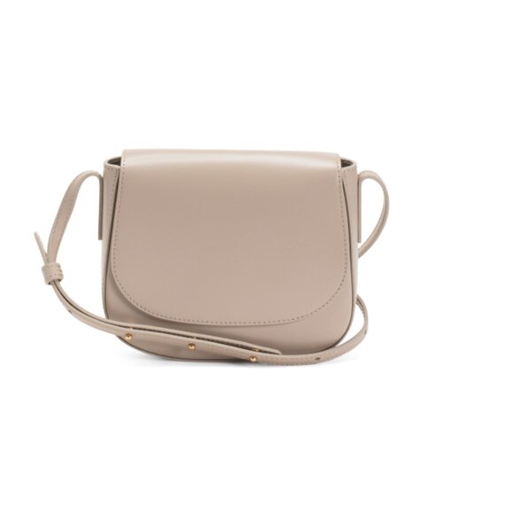 MANSUR GAVRIEL Light Grey Made In Italy Leather Classic Mini Crossbody - Picture 1 of 2